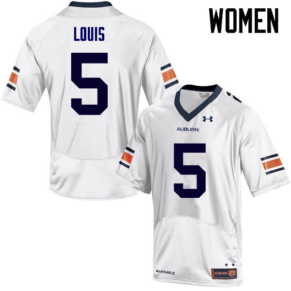 Women Auburn Tigers #5 Ricardo Louis College Football Jerseys Sale-White - Click Image to Close